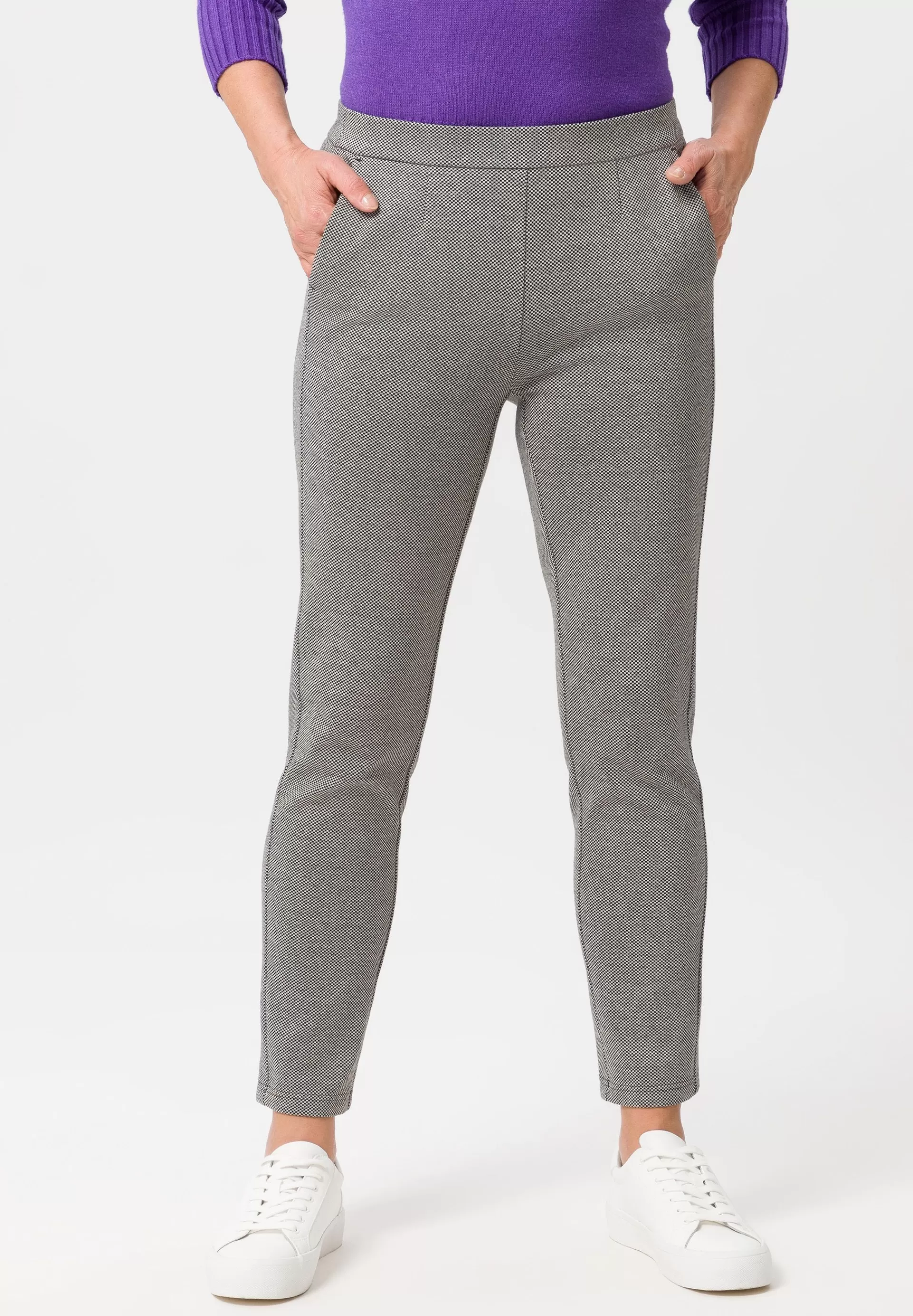 FRANK WALDER Schlupfhose MIA mit praktischem Dehnbund pearlgrey Clearance
